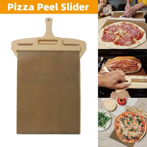 Gleitender Pizzaschieber, Backwerkzeug, Pizzawender zum Backen (1/4)