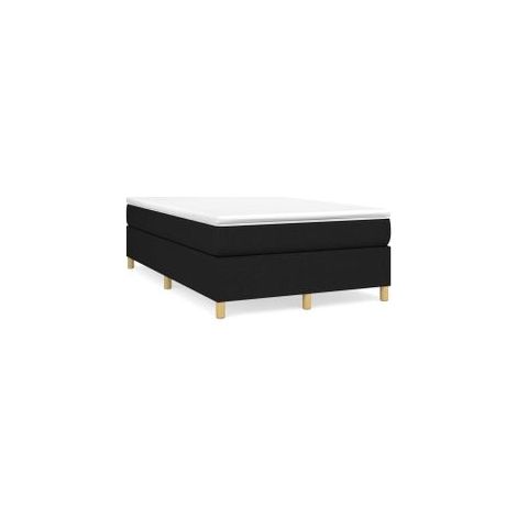 Sommier à lattes de lit avec matelas Noir 120x200 Tissu (1/5)
