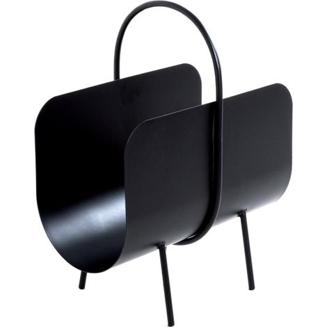 Porte-Revues Design "Sero" 47cm Noir Laqué (1/4)