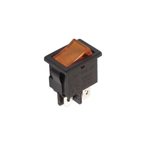 Jec R1944C/A Interruptor de Potencia a Bascule 3A-250V Dpst On-Off con Temoin Neon Orange (1/2)