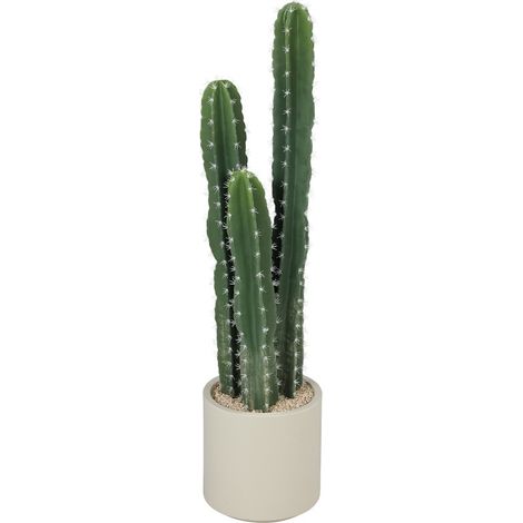 CHICFURN Cactus artificiale in vaso 95 cm verde per interni, effetto realistico per casa e ufficio (1/5)
