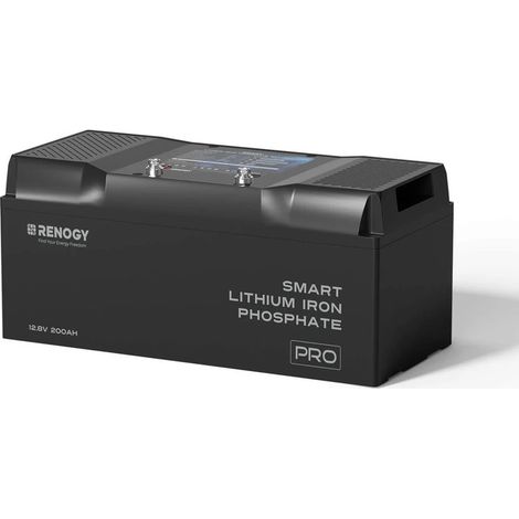 Renogy 12V 200Ah LiFePO4 Battery with Bluetooth and Self-Heating Function, 12V Lithium Leisure Battery over 5000 Deep Cycles, Backup Power for Caravan, Campervan, Motorhome, Cabin, and Trolling Motor (1/5)
