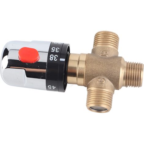 Robinet mélangeur thermostatique en laiton pour robinet thermostatique de lavabo avec contrôle de température d'eau (1/5)