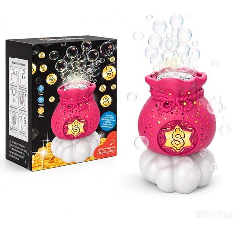 Machine à bulles Lucky Bag, design innovant rouge, lumières à bulles automatiques, ABS sûr, autres jouets (1/5)