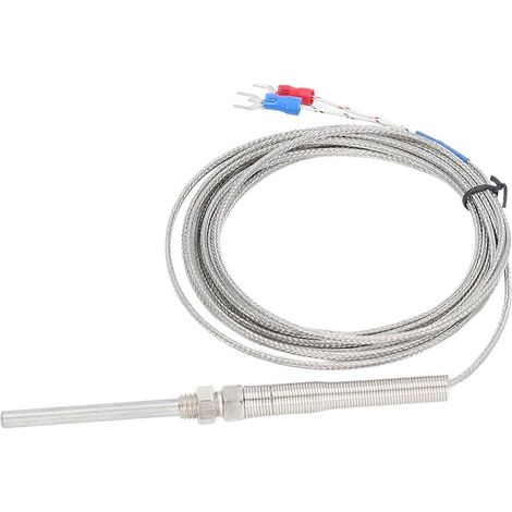 BERM Thermoelement Typ K, geschirmter, empfindlicher Temperaturfühler, 50-mm-Sonde, 3 Meter