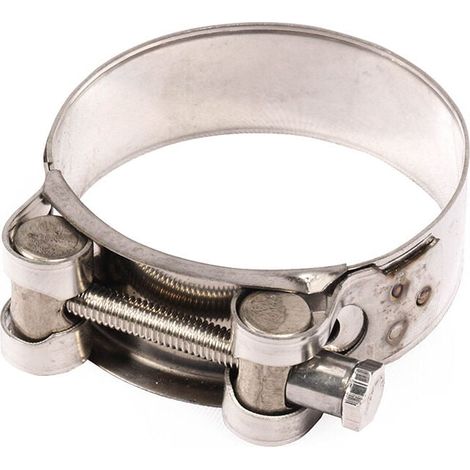 Moto Collier de tuyau d'échappement, Brides D'échappement Turbo,Collier de serrage du tuyau d'échappement Pinces Turbo en acier inoxydable Collier d'échappement (60-63mm) (1/3)