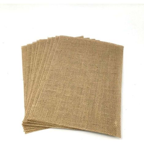 Set mit 10 Jute-Platzsets, 12 x 17 cm, für Zuhause und Hochzeiten.