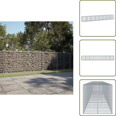 vidaXL Panier gabion avec couvercle 800x100x100 cm fer galvanisé (1/5)