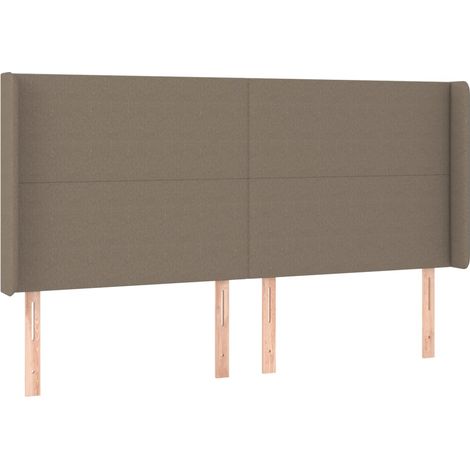 Maison Exclusive - Testiera ad Orecchio Tortora 203x16x118/128 cm in Tessuto