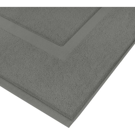 Towels - Lot de 1 Tapis de Bain en 100% Coton - Tapis Salle Bain - Lavable en Machine (50 x 80 cm) (Gris)