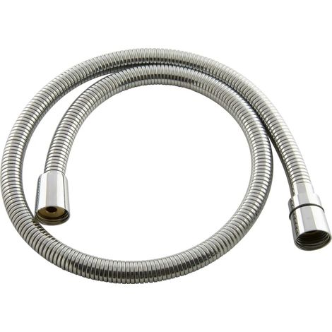Tuyau de douche PaulGurkes avec cône pivotant, 90 cm, en métal argenté (1/2)