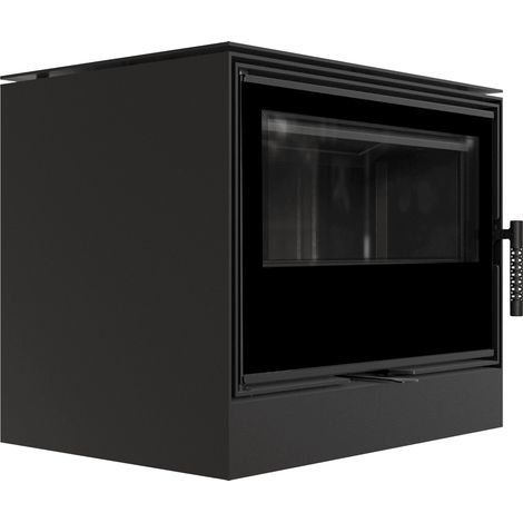 Kaminofen aus Stahl KRATKI KARI 70 Ø 150 8 kW schwarz Verkleidung (1/5)