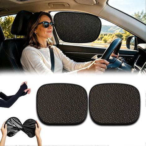 Pare-soleil universels pour vitres latérales de voiture - Pare-soleil statique pliable, offre une protection solaire et bloque la lumière.
