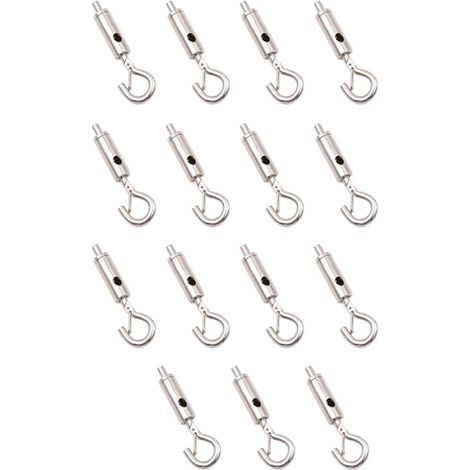 Set mit 15 verstellbaren Edelstahl-Aufhängehaken für Spiegel, Bilderleuchten, Pinnwände, Blumentöpfe (Modell A) (1/5)