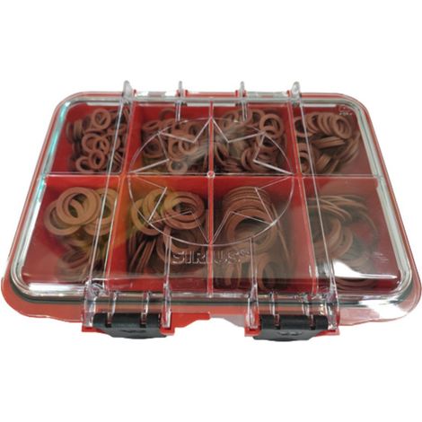 Box mit 600 ACS-Faserdichtungen assortiert 3/8" bis 1", 12x17 bis 26x34