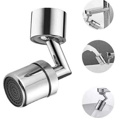 Water Saving Faucet 720 Degree Swivel, Universal Aerator, Splash Proof, Plastic Spray Head (1/5)