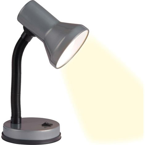 lamp Lampe de table junior titane  1x R80, E27, 40W, adapté aux lampes à réflecteur (non incluses)  Échelle A ++ à E  Avec interrupteur à bascule (1/5)