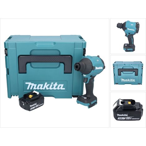Makita DAS180F1J Soplador de polvo sin cable 18V sin escobillas + 1x Batería 3.0Ah + Maletín Makpac - sin cargador (1/5)