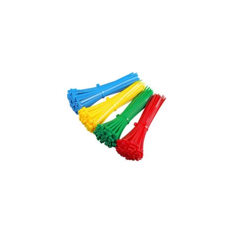 400 Stück bunte Kabelbinder aus Kunststoff, 200 mm x 2,8 mm, selbstverriegelnde Nylon-Kabelklemmen für die Kabelführung und Gartenarbeit - Crezuo