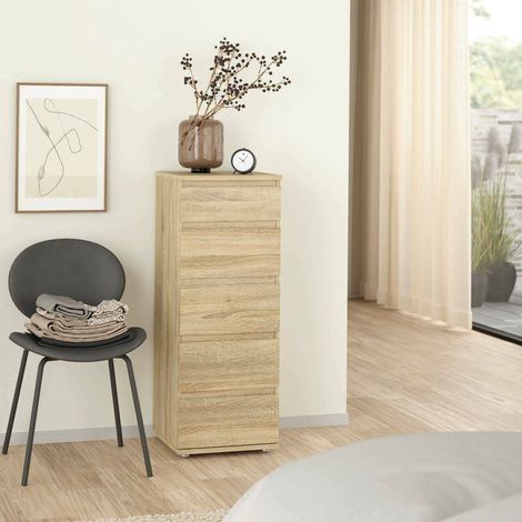 Cajonera Dmora, color roble, 40,2 x 106,6 x 40 cm, con embalaje reforzado (1/5)