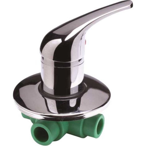 MISCELATORE INCASSO DOCCIA IN PPR CROMO Ø20 mm