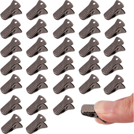 30 Mini Pince Crocodile Petite Pince à Ressort Petite Pince Solide et Adaptée Pinces Crocodiles pour Pulls Cardigans Lunettes Cordons Bijoux (1/5)