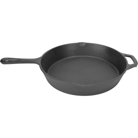 Poêle en fonte à chauffage rapide et uniforme, antiadhésive, polyvalente, pour four, plaque de cuisson et gril, diamètre 31 cm (1/5)