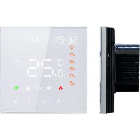 Termostato inteligente 16A, termostato programable digital con pantalla táctil LCD para calefacción por suelo radiante, termostato de pared (1/5)
