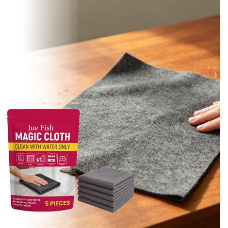 Multi-purpose cleaning cloth, absorbent and lint-free, suitable for kitchen, housework, window cleaning, and car wiping -- 5 pieces (1/5)