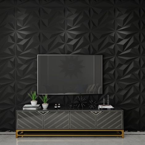 Lot de 33 Panneau Mural 3D en PVC pour décoration murale intérieure,30×30cm,3㎡ (1/5)