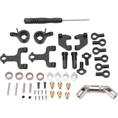 Kit de bras oscillant avant supérieur et inférieur avec arbre de transmission pour voiture télécommandée WPL série D12 D42 D (1/5)