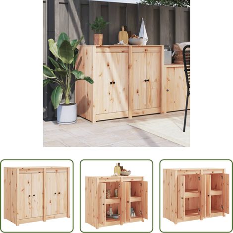 Armoire de cuisine -  Armoire de cuisine d'extérieur MEPPEL bois de pin massif (1/5)