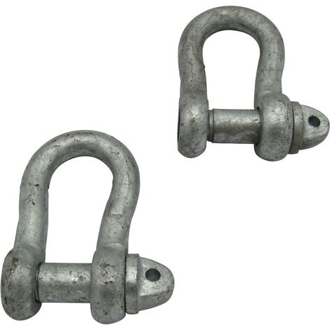 X2 1 Ton Galvanised Screw Pin Small Bow Shackles - BS3032 1000KG Lifting Towing Tested Certified (1/5)