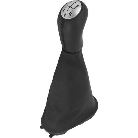 – Pommeau de levier de vitesse 5 vitesses – Cuir et ABS – Anti-poussière – Compatible Renault Clio II/III – Installation facile - CLIO 2 II (1/4)