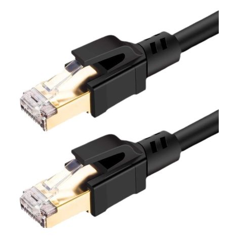 Cable Ethernet RJ45 Cat 8 - 2000 MHz - S/FTP Surblindé - Gaine LSOH - 10 m - Blanc