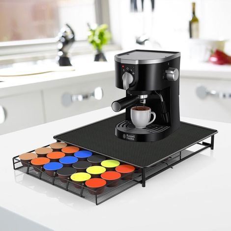 Porte Capsules - Tiroirs de Rangement - Support à Capsules à Café - Capacité 36 Capsules Noir (1/5)