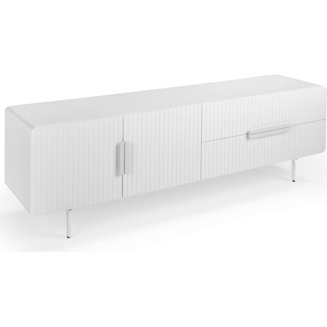 MOMMA HOME Módulo televisión VICENZA lacado blanco 180 x 42 x 55H cm (1/4)