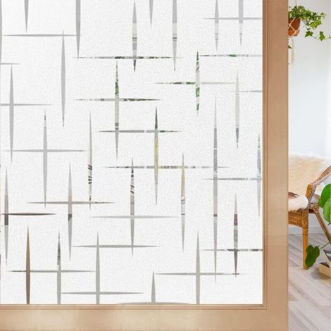 Film autocollant pour fenêtre 44.5x200cm Static Privacy UV Protective Decorative Film for Home Office Bedroom Kitchen (1/5)