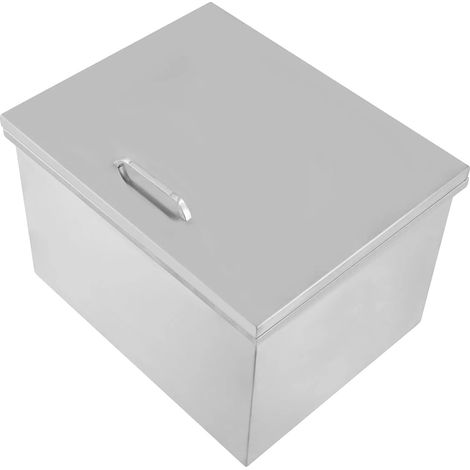 Seau à glace, acier inoxydable, design isolé, 20X16X13inch (1/5)