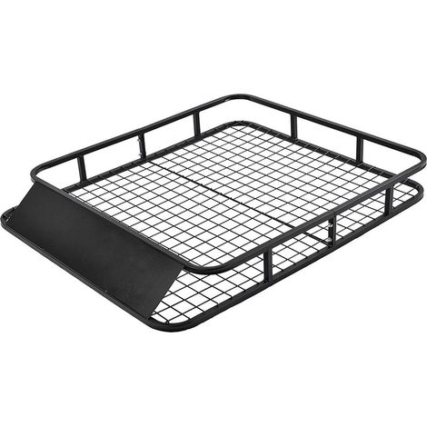 Universaler dachgepacktrager auto gepacktrager dachkorb aus stahl 1225 x 102 x 15 cm schwarz