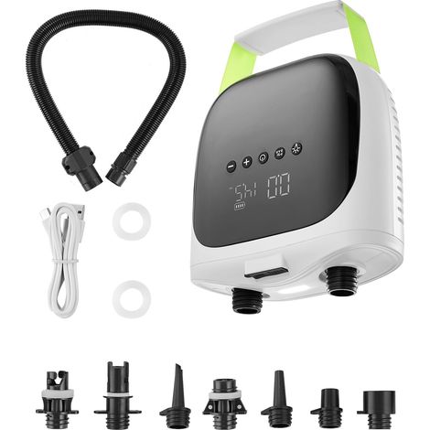 Pompe à Air Électrique pour Paddle Haute Pression 20 psi, Gonfleur pour Sup Rechargeable à Deux Étages, avec Arrêt Automatique et Fonction de Dégonflage, pour Bateaux Gonflables Matelas (1/5)