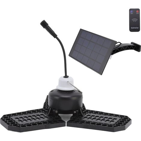 Lumière solaire extérieure murale LED projecteur jardin étanche, avec batterie intégrée et télécommande, version 6000K blanc froid. (1/5)