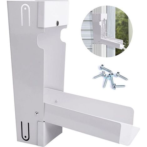 Récupérateur d'eau de pluie blanc, compatible avec tuyau de descente standard 3/4 pouces, pour collecter l'eau de pluie facilement (1/5)