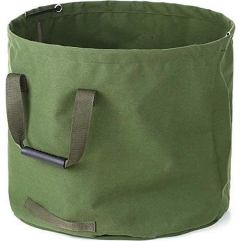 Faltbarer, wiederverwendbarer, wasserdichter Gartenabfallsack aus Segeltuch zum Sammeln von Laub. (1/5)