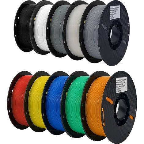 Filamento PLA per stampanti 3D, compatibile con FDM, diametro 1,75 mm, colori misti A (1/2)