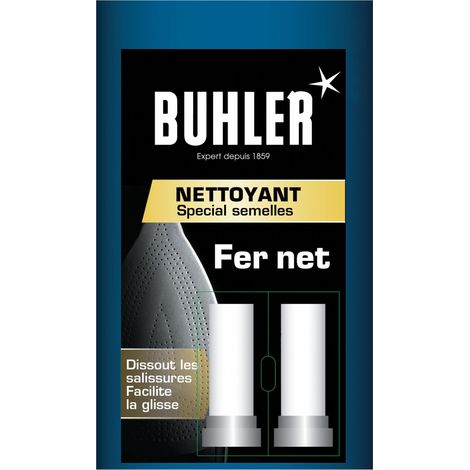 Stick nettoyant semelle de fer à repasser – Lot de 2 sticks 20g – Dissout salissures amidon et résines – Pour semelles classiques et vapeur – Buhler