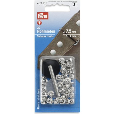 Per Rivetti Tubolari In Ottone Argento 3-4Mm Spessore 7 Mm (A 5) (1/2)