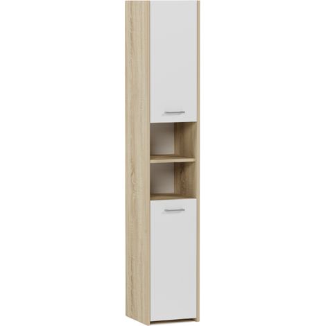 Badezimmerschrank Sonoma mix Weiß, 40 x 30 cm - Modern L-1