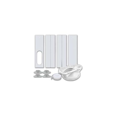 Sortie de tuyau d’évacuation pour climatiseur mobile, plaque fenêtre volet roulant avec panneau réglable, joint fenêtre climatiseur (4PCS) (1/4)