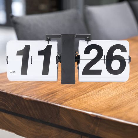 Sveglia digitale automatica vintage con display a 12 ore, in acciaio inossidabile e PVC, 345 x 138 x 85 mm, ideale per ufficio e arredamento domestico, design minimalista retrò. (1/4)